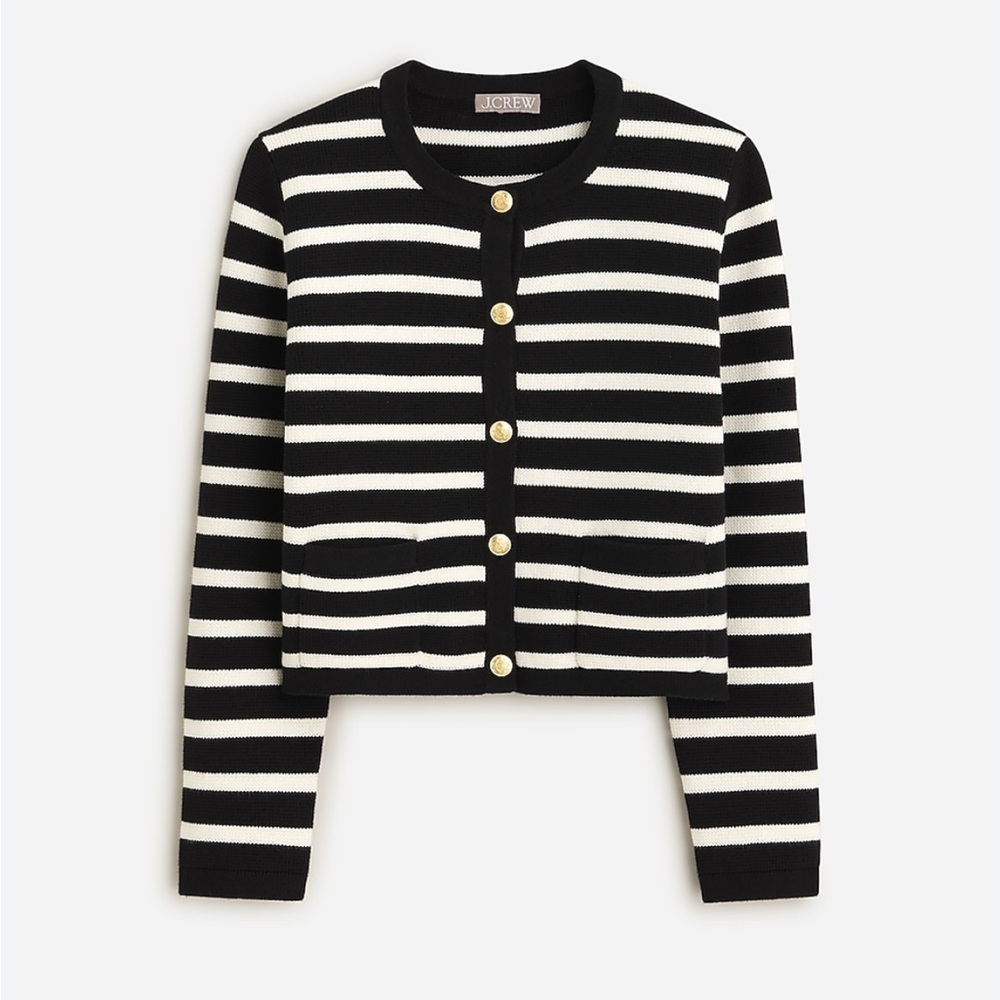 EUC J Crew Emilie sweater lady jacket in stripe Size Small